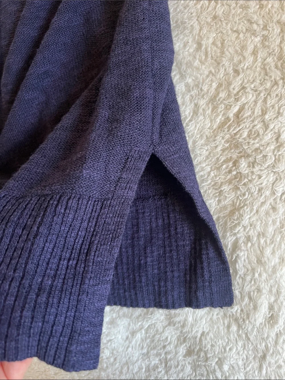 GAP Navy Blue Slub Shawl Open Front Cardigan Sweater NWT Size S